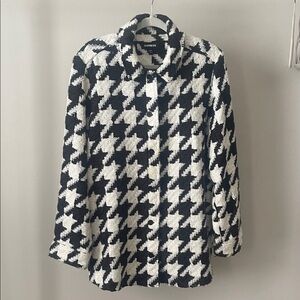 Express Women’s Monochrome Houndstooth Blazer 🖤🤍